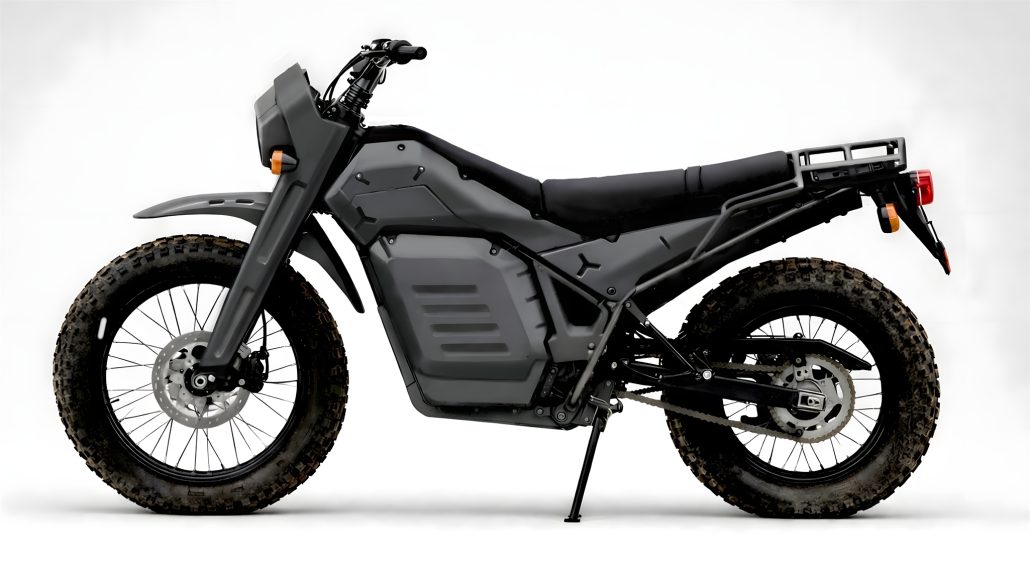 NorthForge Dispatch: Kanada entwickelt Elektro-Enduro für die Armee 3 NorthForge Dispatch 2026 – Seitenansicht in Dunkelgrau/Mattschwarz, Studio-Produktfoto auf weißem Hintergrund