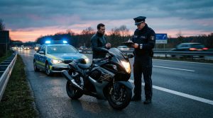 polizei darf motorrad nach geschwindigkeitsverstoss nicht einfach einkassieren
