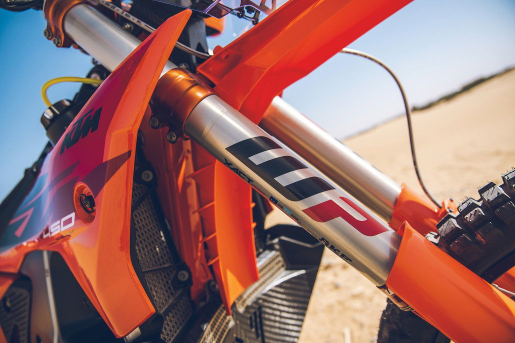 KTM 450 Rally Replica 2027 – Hinterrad-Federung mit Umlenkung