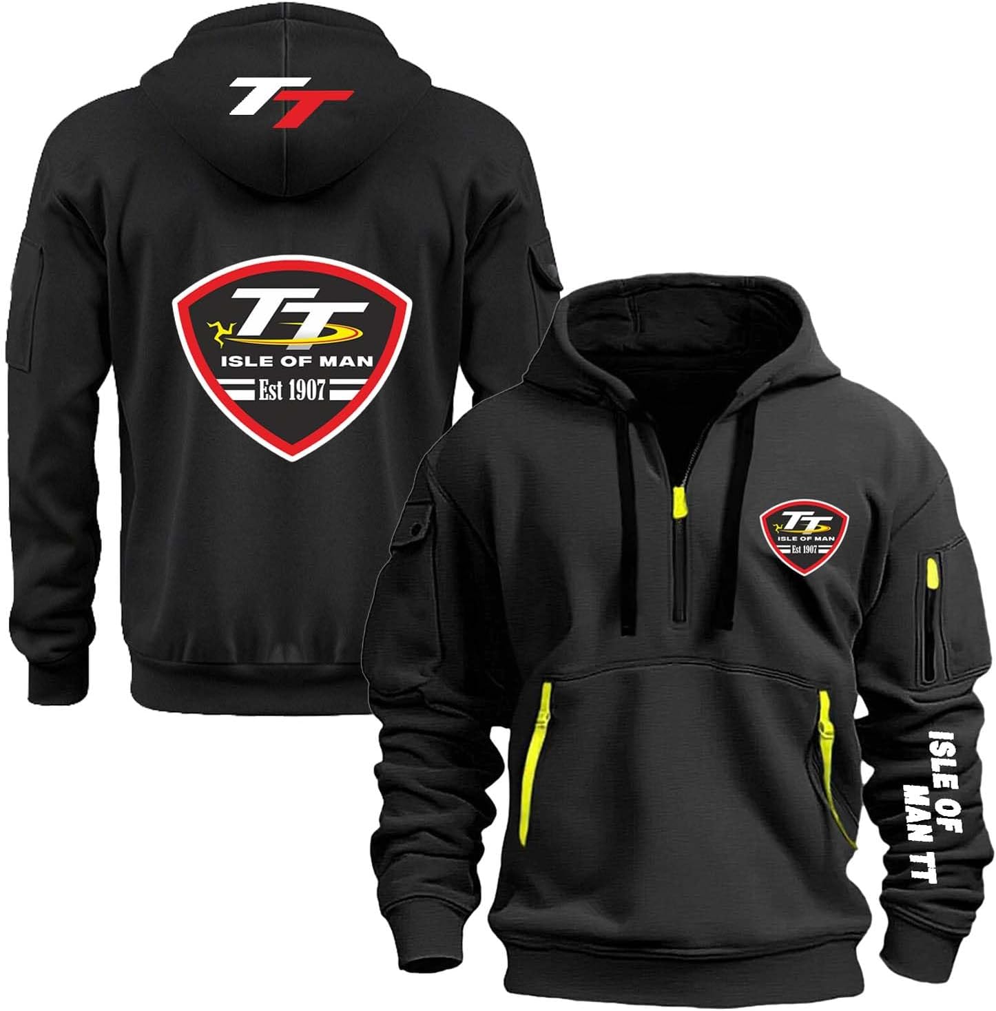 Isle of Man TT 2024: Die Spannung steigt mit der Startnummernvergabe 1 Isle of Man TT Hoodie grau