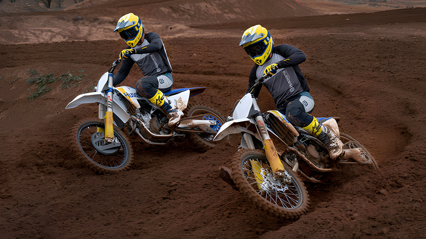 Husqvarna TC 125 und FC 250 Dream Build 2027 zwei Fahrer in Aktion