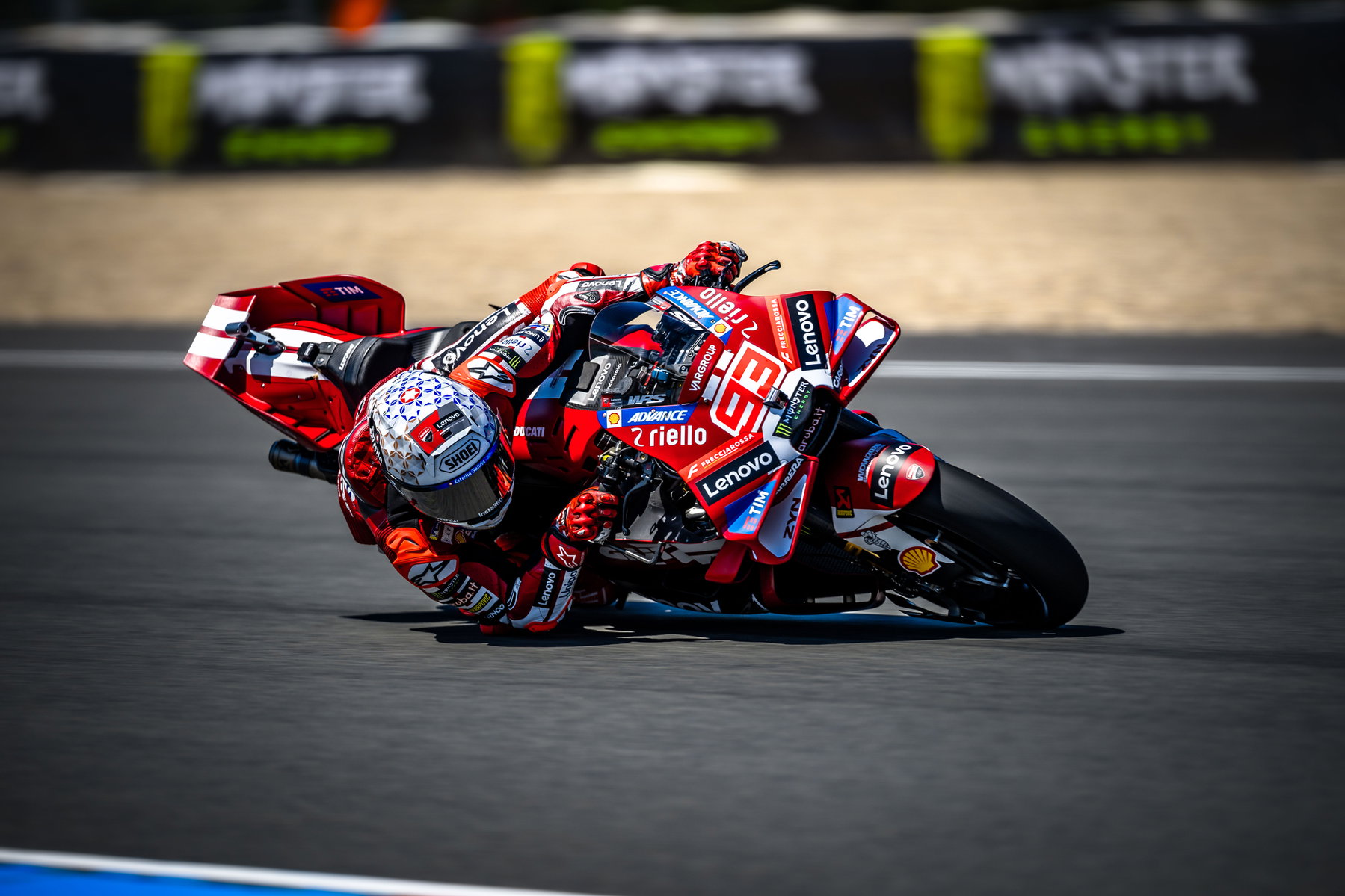 MotoGP Brno 2026: Ogura Claims Pole, Bagnaia Wins Sprint 4 Marc Marquez leaning deep on the Ducati Desmosedici GP26 – MotoGP Czech GP Brno 2026