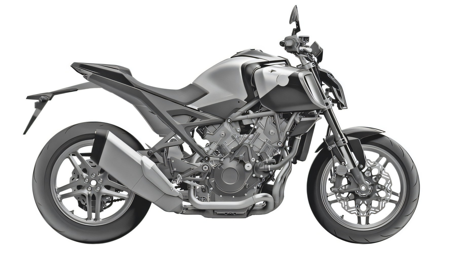 Honda V3R 900 Serienversion - Designzeichnung aus dem Patentverfahren