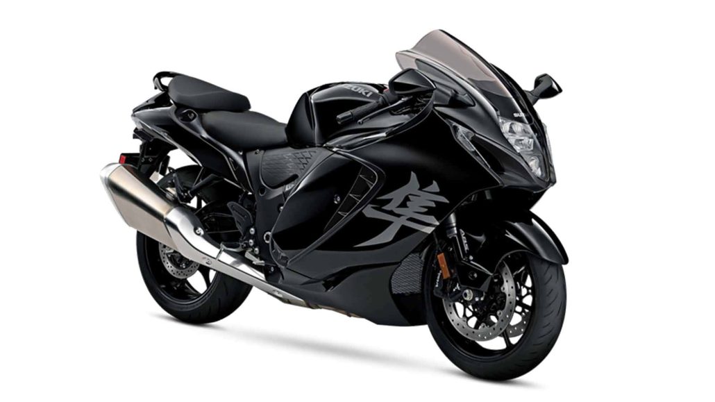 Suzuki Hayabusa 2027 Special Edition: 700 Dollar mehr für neue Optik 5 Suzuki Hayabusa 2027 – Dreiviertelansicht von vorn in der Serienfarbe Glass Sparkle Black