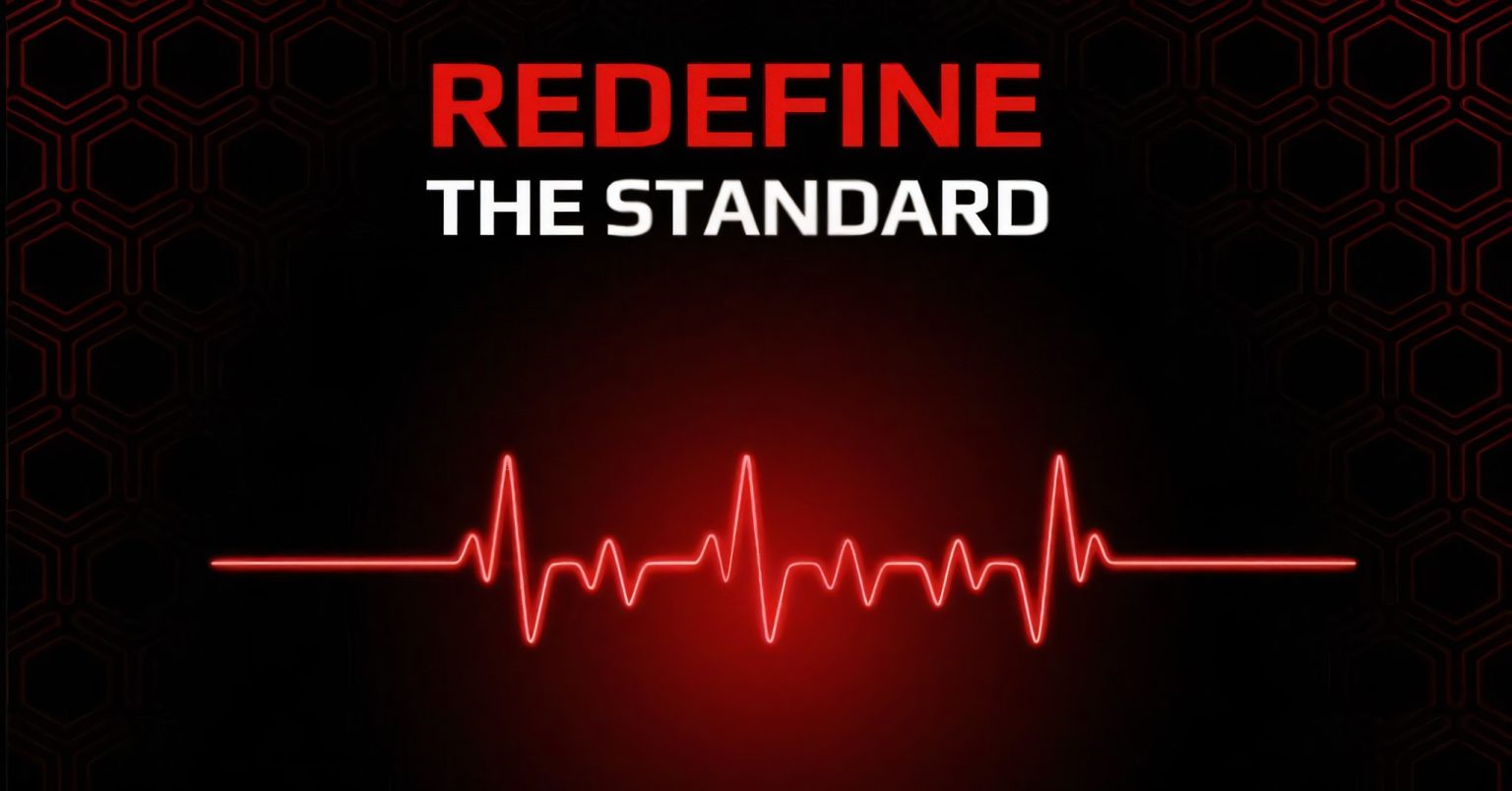 Yamaha Teases an EICMA Debut: What the Three Heartbeats Reveal Offizielle Yamaha Teaser-Grafik Redefine the Standard zur EICMA 2026 mit EKG-Kurve und drei ungleichmaessigen Ausschlaegen als Anspielung auf eine ungewoehnliche Dreizylinder-Zuendfolge