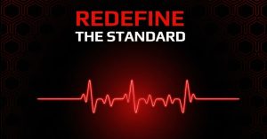 Offizielle Yamaha Teaser-Grafik Redefine the Standard zur EICMA 2026 mit EKG-Kurve und drei ungleichmaessigen Ausschlaegen als Anspielung auf eine ungewoehnliche Dreizylinder-Zuendfolge