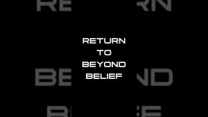 Schwarzes Teaser-Standbild mit dem Schriftzug Return to Beyond Belief zum angekuendigten Europa-Comeback der Kawasaki Ninja H2