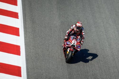 Francesco Bagnaia auf der Ducati Desmosedici GP26 Vogelperspektive – MotoGP Catalunya GP Barcelona 2026
