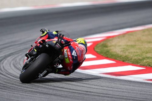 Joan Mir auf der Honda RC213V am Kurvenausgang – MotoGP Catalunya GP Barcelona 2026