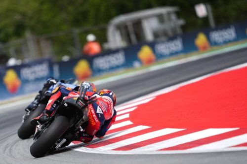 Luca Marini auf der Honda RC213V Seitenansicht – MotoGP Catalunya GP Barcelona 2026