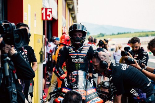 Jorge Martin in der Boxengasse mit der Aprilia RS-GP – MotoGP Italien GP Mugello 2026