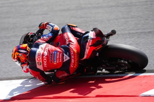 Luca Marini auf der Honda RC213V auf der Geraden – MotoGP Italien GP Mugello 2026