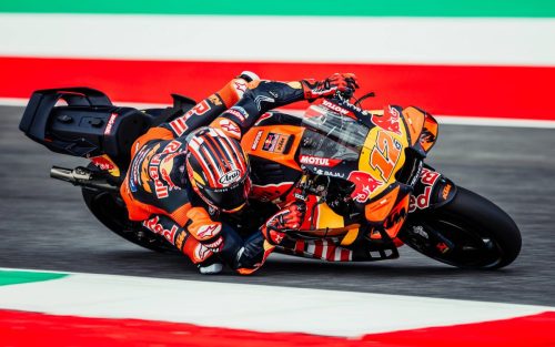 Maverick Vinales auf der KTM RC16 auf der Strecke – MotoGP Italien GP Mugello 2026