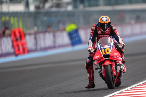 Luca Marini auf der Honda RC213V aufrecht auf der Strecke – MotoGP Ungarn GP Balaton Park 2026