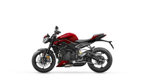 Street Triple RS_MY23_Carnival Red Seat Pillion_LHS