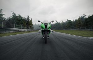 BMW M 1000 RR Edition 100 Jahre Nürburgring 2027 – Frontansicht mit Doppelscheinwerfer und großen Winglets