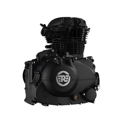 Royal Enfield Himalayan 440 2026 – Detailansicht des LS440-Einzylindermotors mit Royal-Enfield-Logo auf der Motorabdeckung
