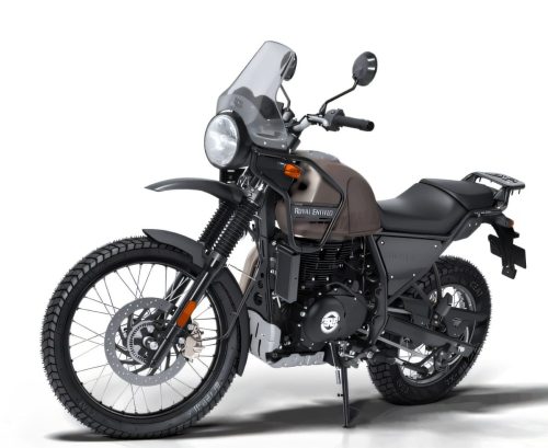 Royal Enfield Himalayan 440 2026 – Dreiviertelansicht von vorne in Mustang Brown vor weißem Hintergrund
