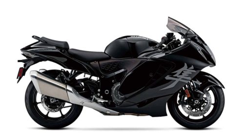 Suzuki Hayabusa 2027 – Seitenansicht in der Serienfarbe Glass Sparkle Black