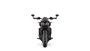 Triumph Rocket 3 R 2024 – Studio-Frontansicht in Carnival Red