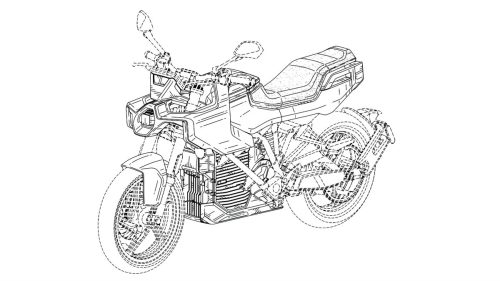 Zero Lompico Concept SF 2026 – EUIPO-Designpatent Dreiviertelansicht vorne links mit Spiegeln, Gitterrohrrahmen und überarbeitetem Frontfender
