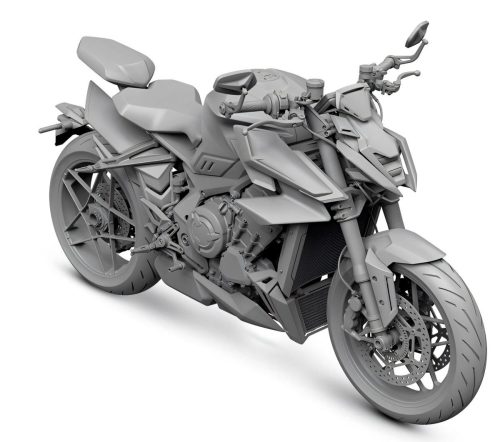 Zontes ZT903-R – Dreiviertelansicht von vorn rechts aus den Designanmeldungen mit Upside-down-Gabel und Doppelscheibenbremse